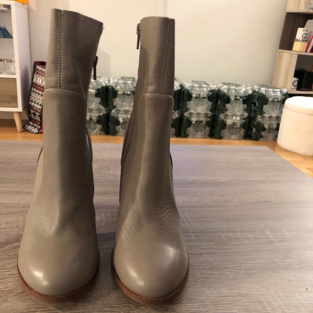 Grey booties worn once